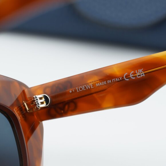 Loewe LW40127F 53V Cat Eye Sunglasses – Shiny Havana\\Blue